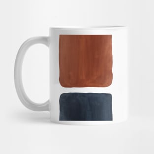 Terracotta and navy color blocks Mug